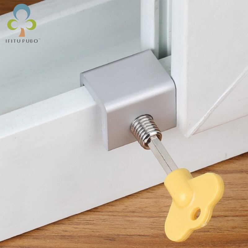 3Pcs/set Plastic metal Door and Window Stopper Child Window Lock And Window Screen Lock Safety Sliding Window Frame Stopper YJN