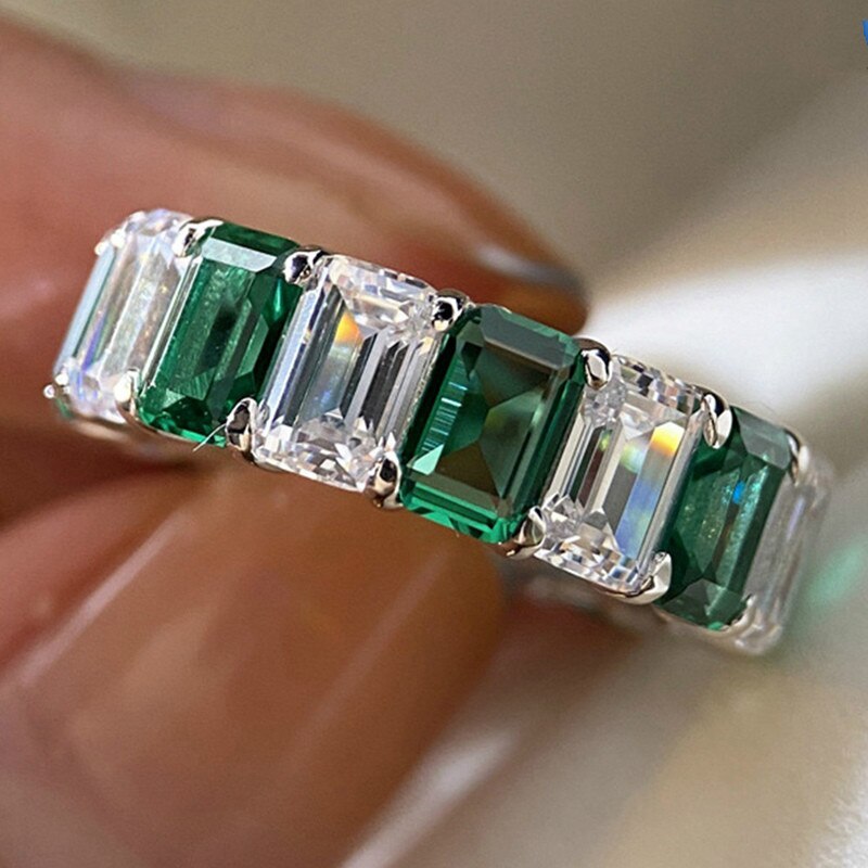 Håndlavet evighedsløfte ring cz forlovelse vielsesringe til kvinder mænd fingerfest smykker: 8 / 03