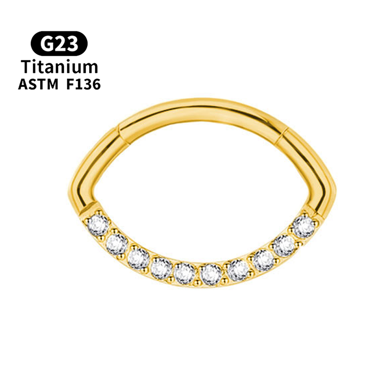Pendientes de titanio G23, aro redondo para cartílago del trago, hélice Daith, labio con bisagras, segmento, oreja, nariz, anillo, joyería para Piercing corporal