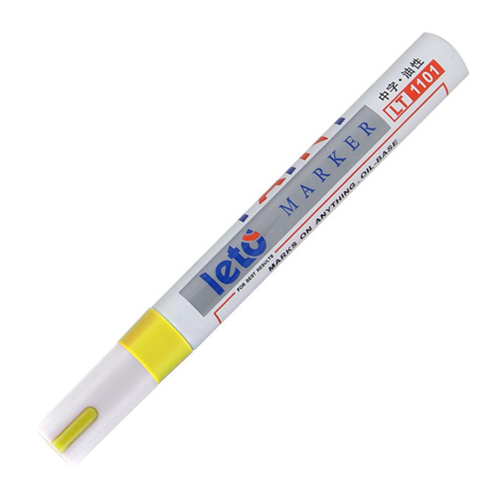 Stylos marqueurs de peinture pour pneus de voiture | 8 couleurs, stylo Permanent étanche pour voiture moto, bande de roulement en caoutchouc métal: Yellow