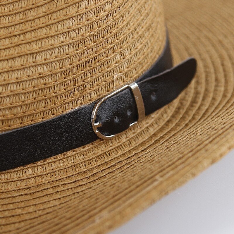 Cowboy Panama Hat Summer Straw Woven Sun Hats for Women Men Beach Straw Hat UV Sun Protection Travel Cap Chapeu Feminino