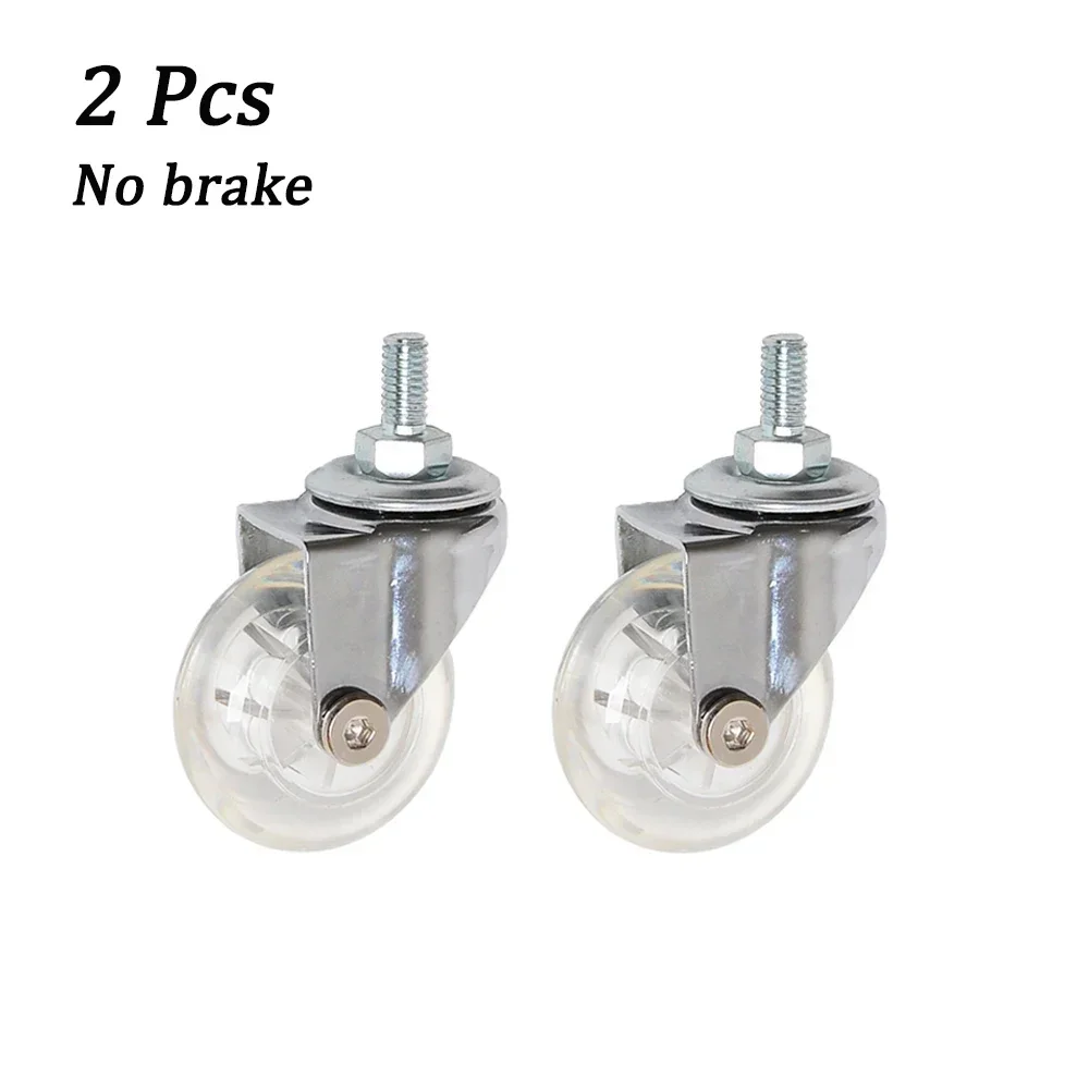 2Inch Zwenkwielen Zware Industriële Zwenkwiel Met M8x15mm Schroefdraad Stuurpen Geen Geluid PU Wielen Voor Karren werkbank: Oranje