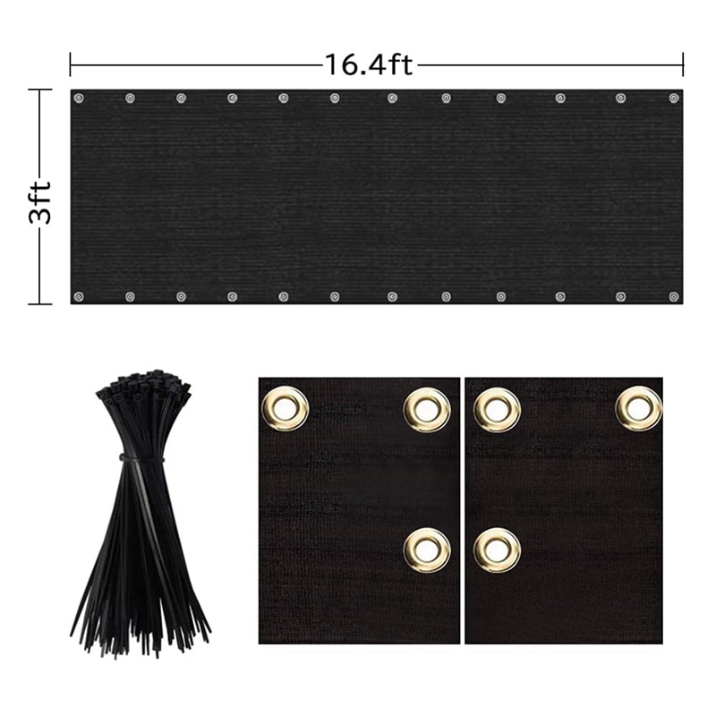 Balcony Privacy Screen Cover, Shield Screens Net Fence Windscreen for Porch Deck, Outdoor,Backyard 0.9x5M