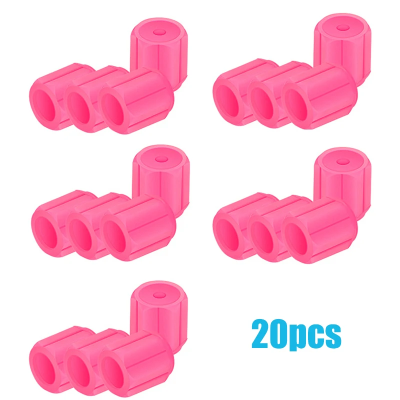 Luminous Car Tire Valve Caps Plastic Red Motorcycle Bike Tyre Valve Caps Wheel Hub Glow Decoration Dustproof Tyre Rim Stem Cover: Pale pinkish gray