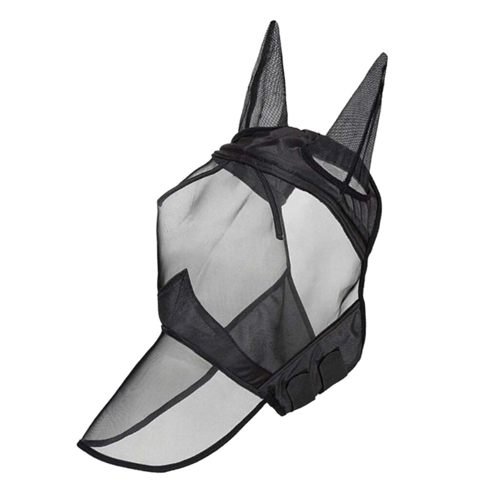 Horse Fly Mask, Standard with Ears and Nose, Equestrian Equipment Supplies