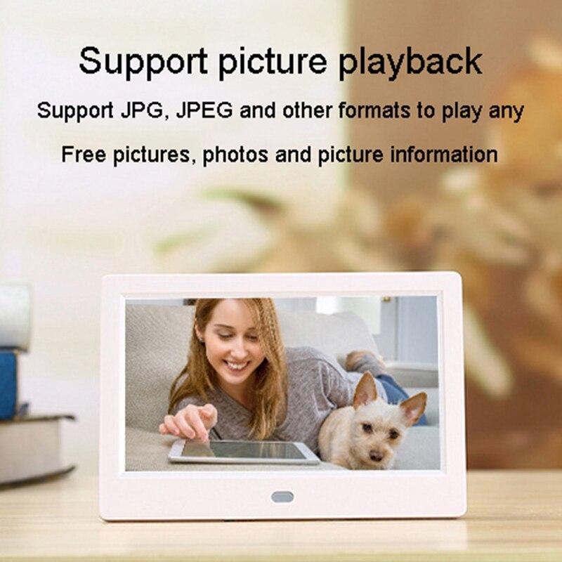 7 Inch Smart Digital Photo Frame MP3/4 Movie Video Player with Speaker Music Playing and Infrared Remote Control