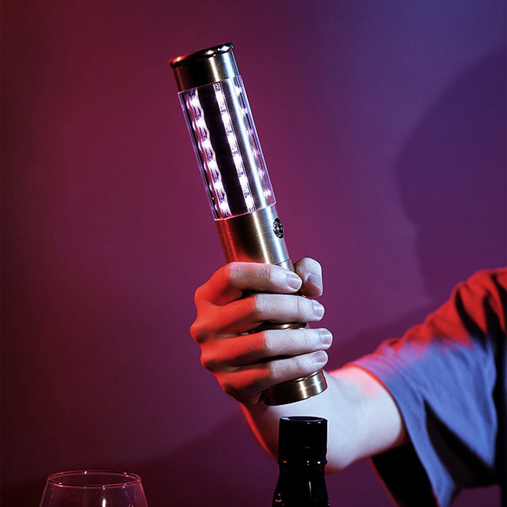 Electronic Glow Sticks Flashing Glowstick Decor Club Pub Birthday Party Prop: Silver Colored Light