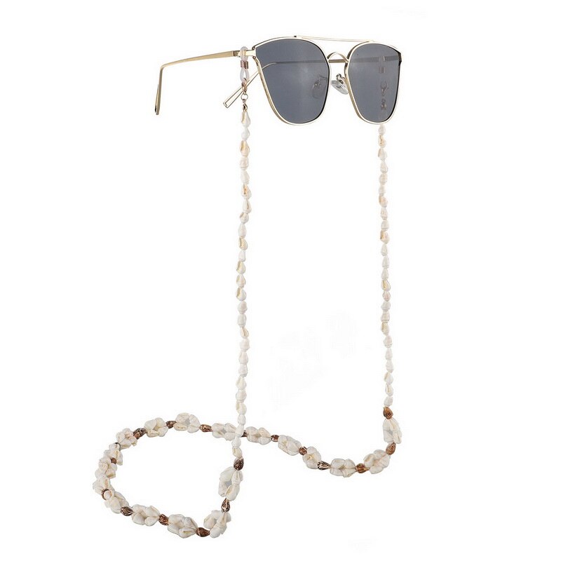 F.J4Z nuevas gafas de concha marina cadena verano playa naturaleza Shell gafas de sol correas cauri soporte para lentes de sol Accesorios: No.1