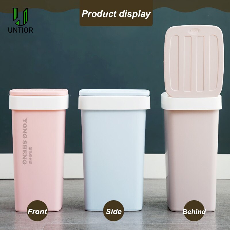 Untior 9l/12l plastik skraldespand automatisk skift affaldspose affaldsspand skraldespand til køkken badeværelse kontor skraldespand