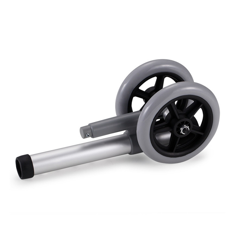 JayCreer Heavy-Duty 5 Silver Vein Universal Walker 5 Inch 2 Grey Wheels