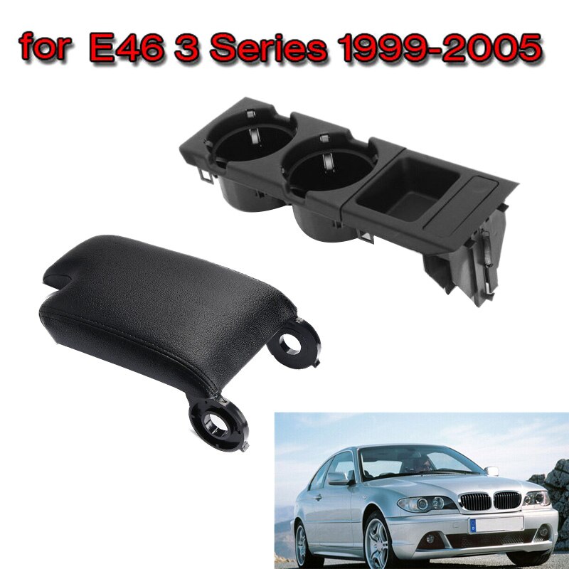 Bil mittkonsol läderarmstöd kåpa hållare myntbricka förvaringslåda för bmw  e46 3 serie 1998-2006