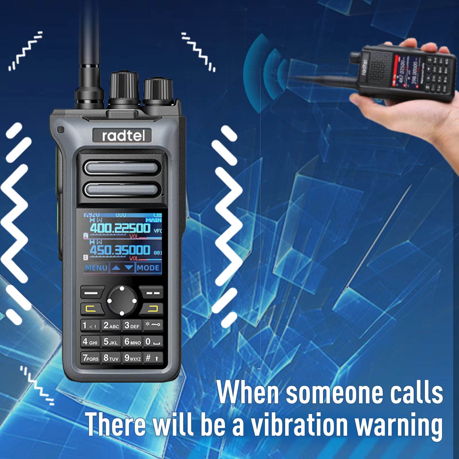 Radtel RT-752 10w air band walkie talkie voll band amateur ham radio 250ch ht USB-C batterie noaa fm am aufnahme vibration