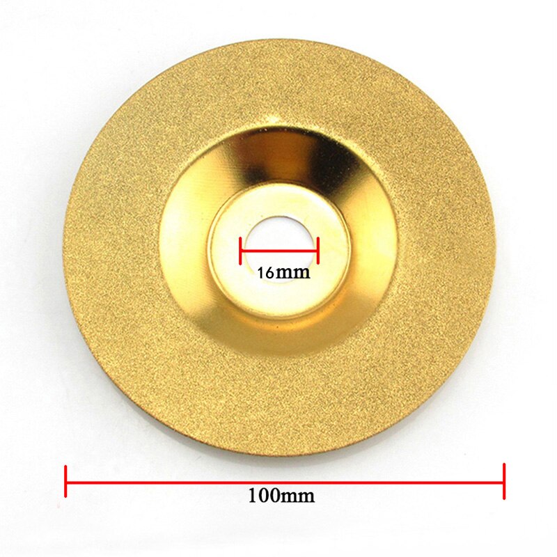 Diamantslipskiva 100mm polerskivor slipskål dremel vinkelslip roterande verktyg bryne slipsten glas