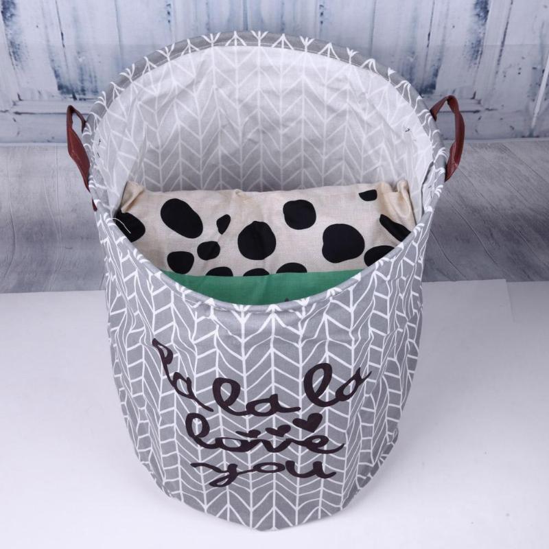 Folding Laundry Storage Basket for Toys Geometry Storage Barrel Standing Clothing Storage Bucket Laundry Organizer Holder Pouch