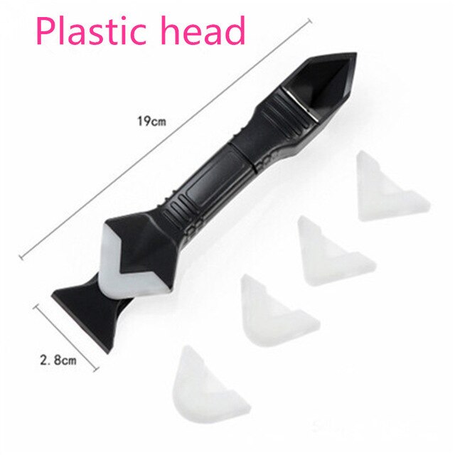 Multifuntion Silicone Remover Caulk Finisher Sealant Smooth Scraper Grout Kit Hand Tools Plastic Sealant Trowel: C