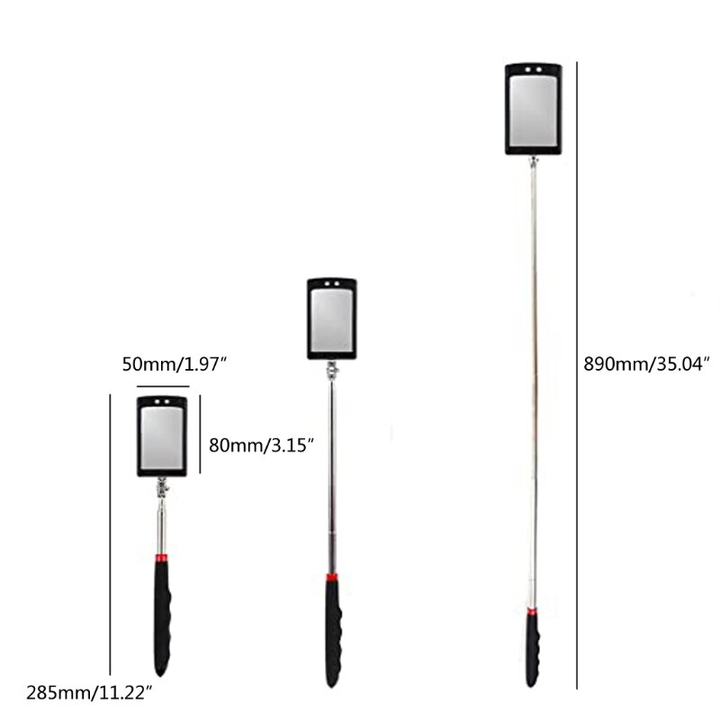 Extensible Miroir D'inspection, LAMPE À LED D'endoscope, 360 ° Rotation rétractable Éclairé Outil Pour mécanicien, un Inspecteur en bâtiment