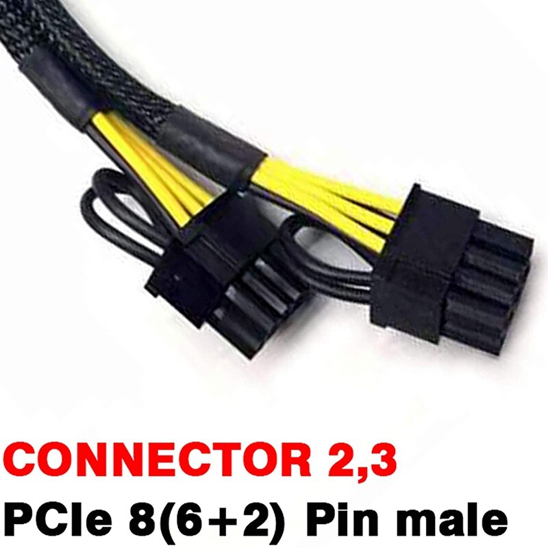 18Pcs PCI-E 6 Pin To Dual Pcie 8 Pin (6+2) Image Card PCI Express Power Adapter GPU VGA Y-Splitter Extension Cable