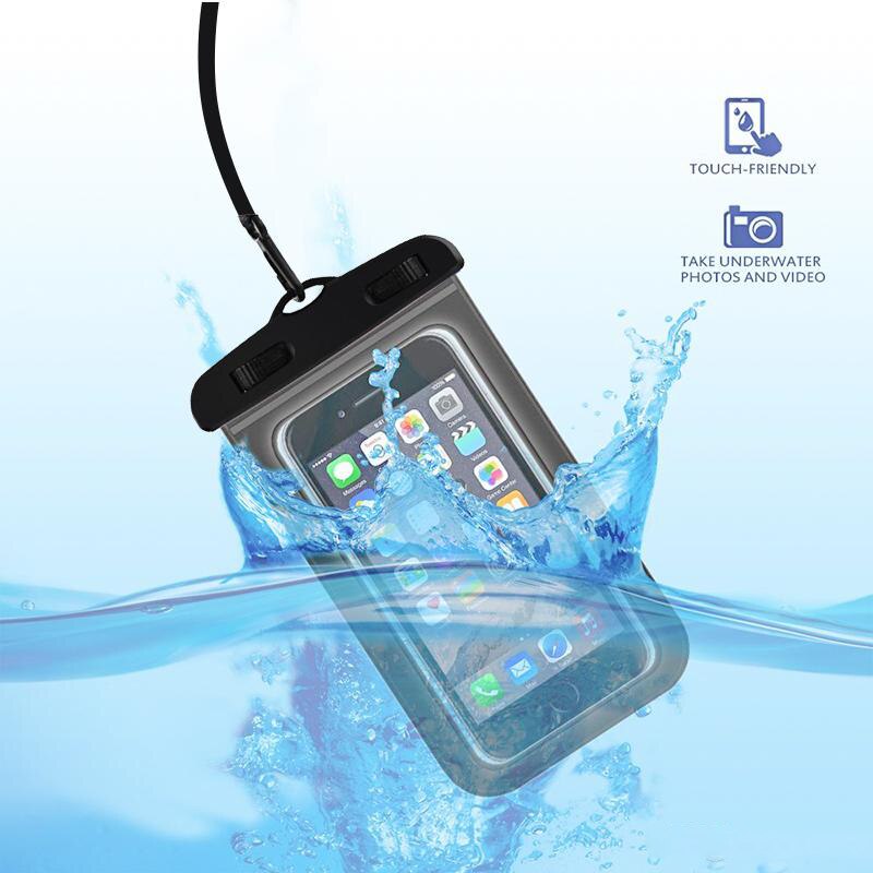 Universal Waterproof Mobile Phone Case For iPhone 8 Samsung S9 Clear PVC Sealed Underwater Cell Smart Phone Swimming Pouch Cover