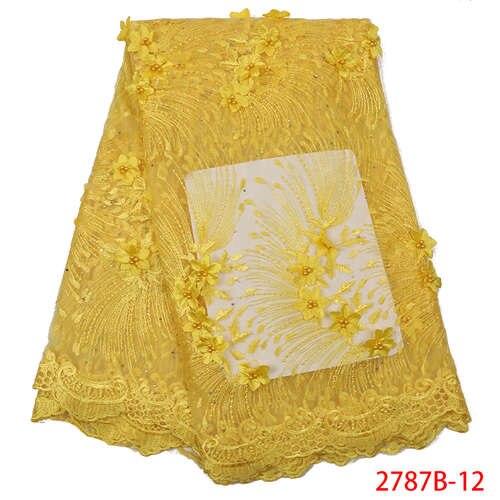 Tissu africain en dentelle, Tulle de , broderie française,: Picture 12