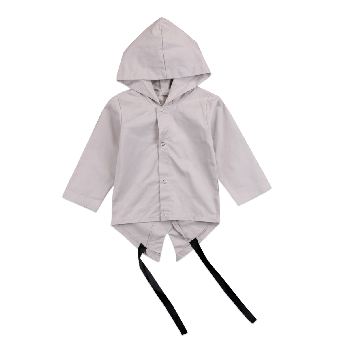 Newborn Baby Boys Kids Clothing Tops Long Sleeve Windbreaker Outwear Coat Winter Jacket Hooded Overcoat Clothes Baby Boy: Gray / 18M