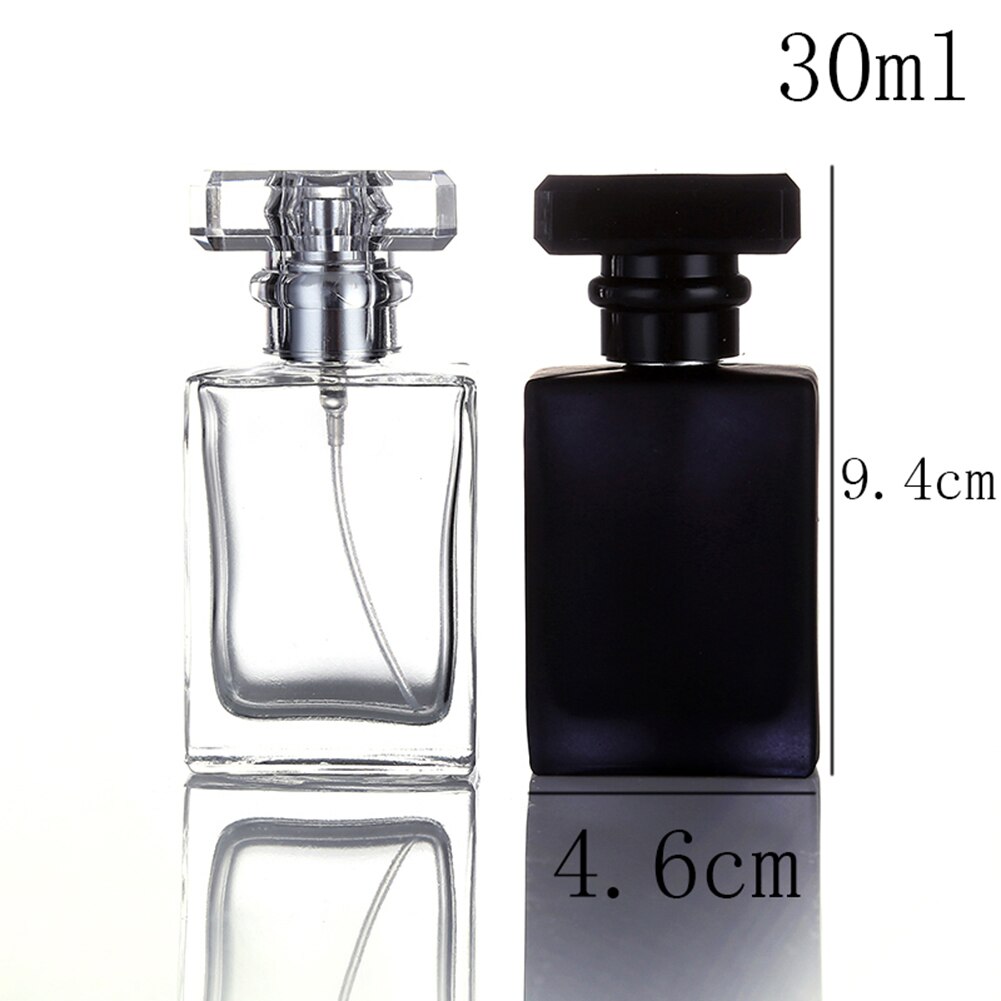 1 stuk 30/50ml draagbare transparante glazen parfumflesjes met aluminium verstuiver lege cosmetische koffer voor op reis