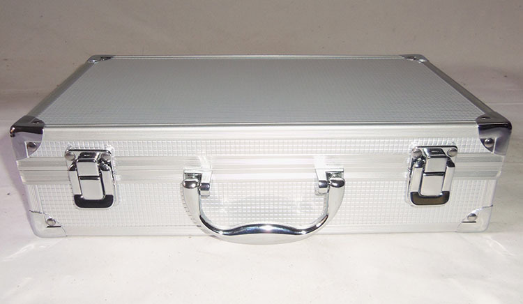 Værktøjskasse bærbar værktøjskasse i aluminium instrumentkasse opbevaringstaske håndholdt slagfast profilkasse med foresvamp