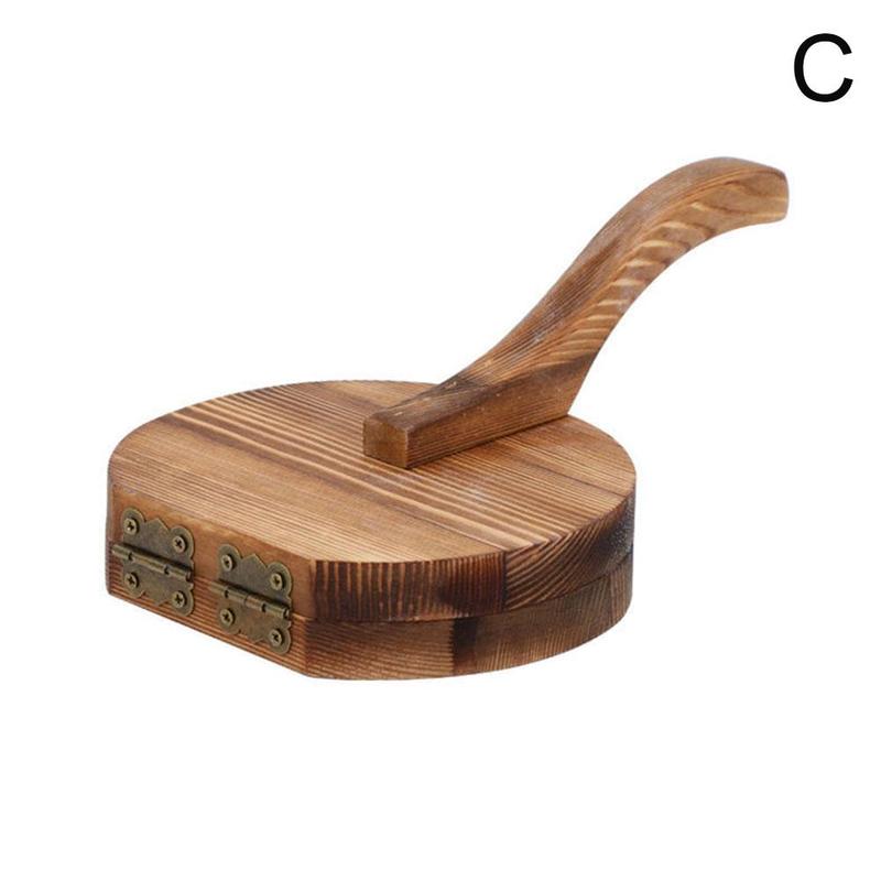 Wooden Dough Pressing Tool Dough Presser Dumpling Skin Press Tool Mold Baking Dumpling Kitchen Pastry Wrapper Tool Making E9O7: C