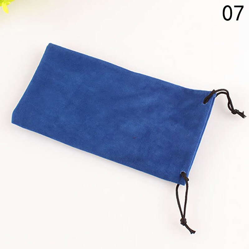 Blød klud brille taske vandtæt støvtæt solbrille etui unisex briller pose tilbehør ensfarvet: 07