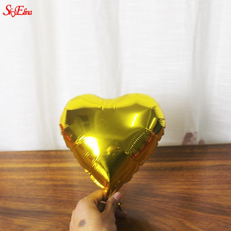 Ballons à hélium en forme de cœur 10 pouces | Rose, or, rouge et Rose, ballons pour fête d'anniversaire et mariage, fournitures pour la saint-valentin, 6Z: Gold