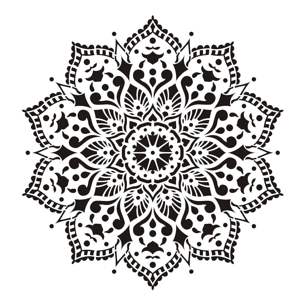 4 kpl mandala piirustusmalli tee itse tapetti huonekalut lattia spray seinämaalaus malli 30*30cm: D