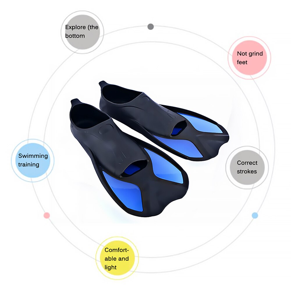 Flippers Water Sport Swimming Fins Snorkel Flexible Neoprene Anti-Slip Swim Shoe Swimming Diving Fins For Adults Water Sports