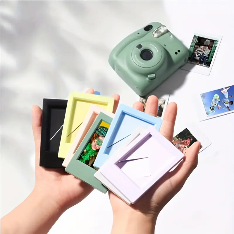 1 pieza, mini marco de fotos vertical clásico marco de fotos colorido de 3 pulgadas adecuado para Polaroid