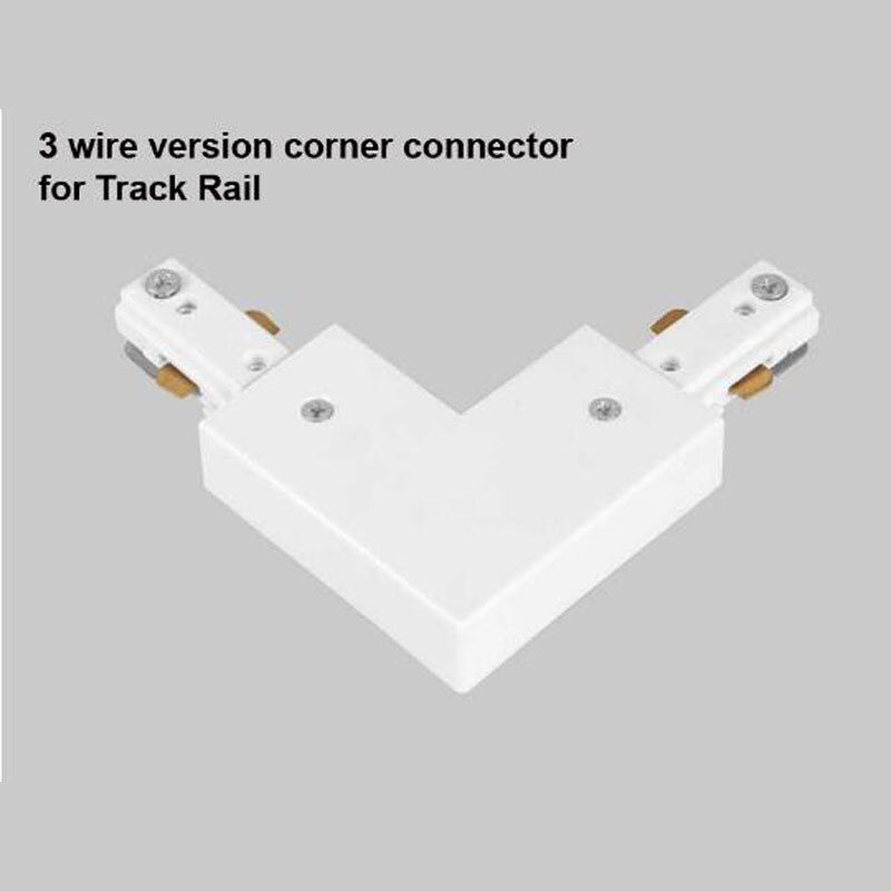 Fanlive 10 stks 3 Draad Licht Spoor Connector Hoek Connectors 3-draad Spoor Montage Track Rail Light Led track Rail Connector
