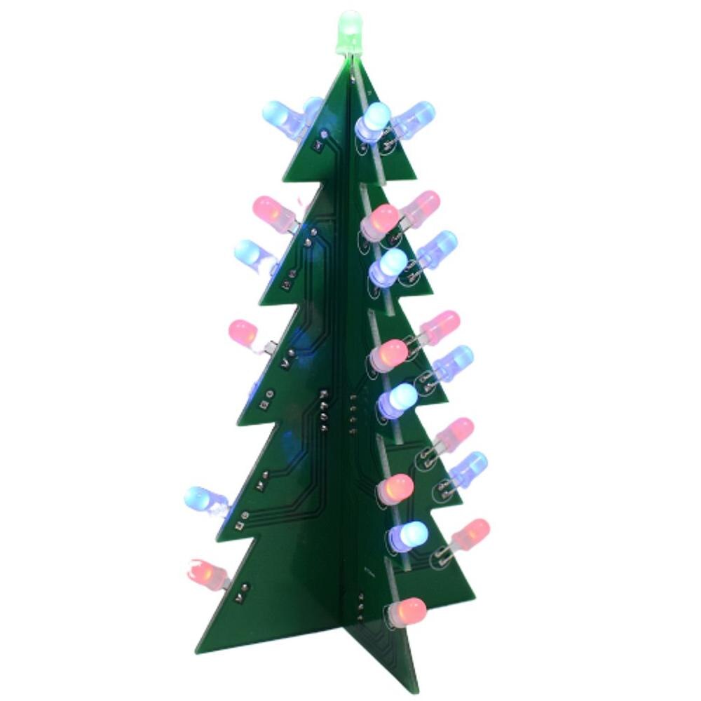 Diy Star Effect Stereo Led Decoration Christmas Tree Christmas Handmade Electronic Hobby Decoration Christmas Tree: Red  green blue