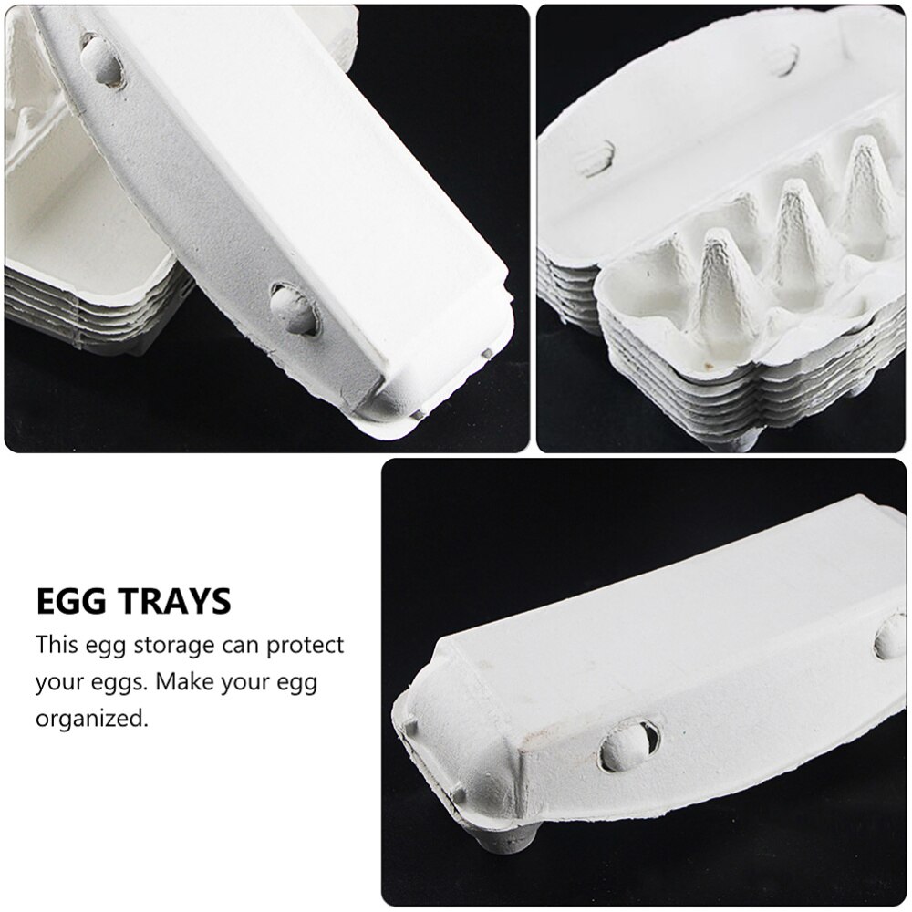 20pcs Egg Holders Ceramic Egg Trays Egg Storage Containers Egg Organizing Cases