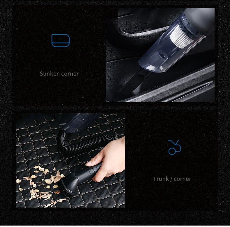 Wire/Wireless Vacuum Cleaner Handheld Auto Interior Rechargeable Cordless Dust Manual Vacuum Cleaner for Home