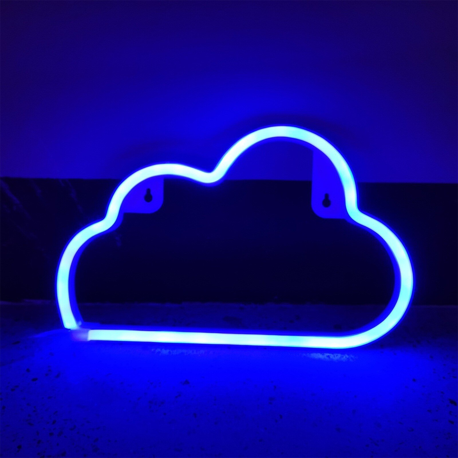 Led Cloud Neon Light Sign Night Lamp Muur Art Decoratieve Kamer Party Decor Ondersteuning En: Blue 
