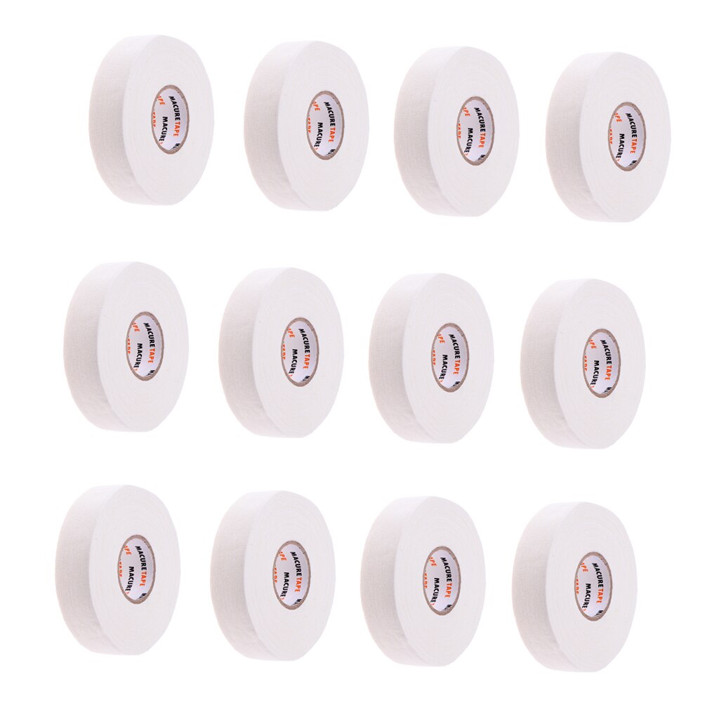 12 Roll Premium Cloth Hockey / Lacrosse Stick Tape Roll, 22.5m x 25mm