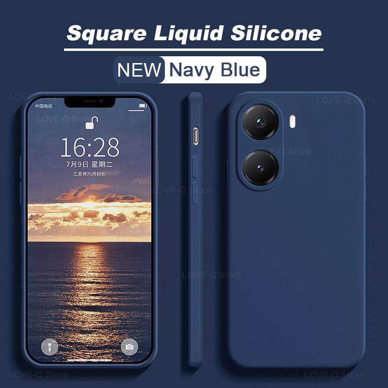 Poco X7 X 7 Pro Case Luxury Liquid Silicone Phone Case For Xiaomi Poco X7 X 7 Pro X7Pro Poco X7 Prо Pocox7 Pro 5G Soft TPU Cover: Silicon / Blue