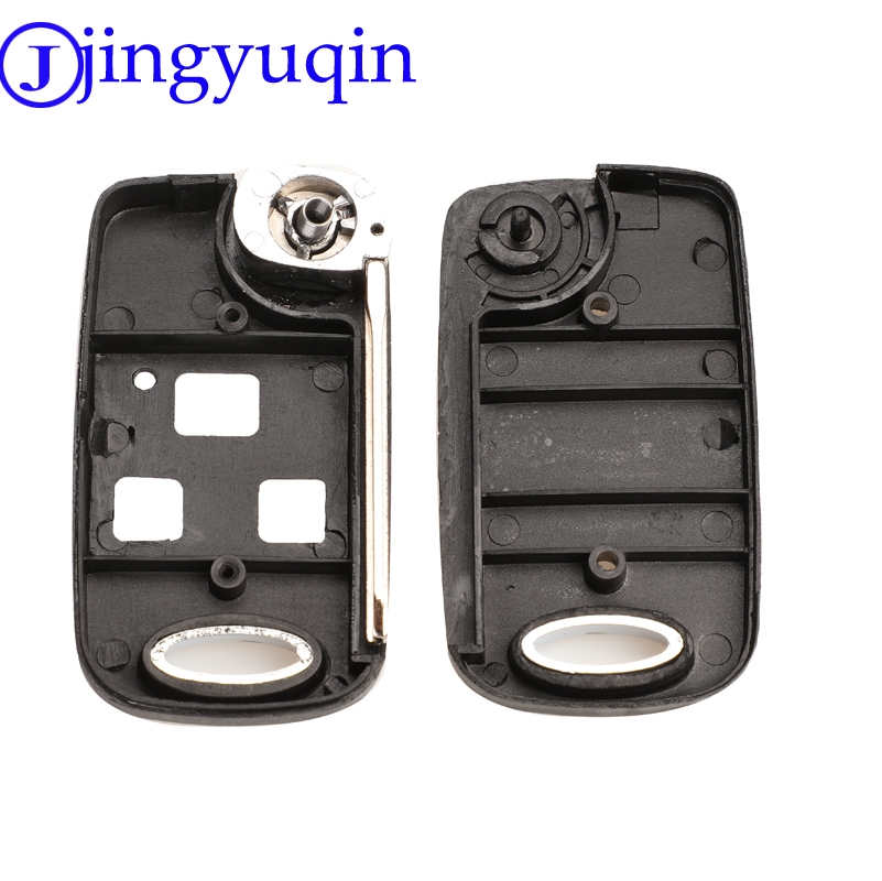 Jingyuqin Remote Folding Flip Autosleutel Shell Case Voor Toyota Yaris Carina Corolla Avensis Cover Toy43 Toy47 Toy48 Met Knoppen