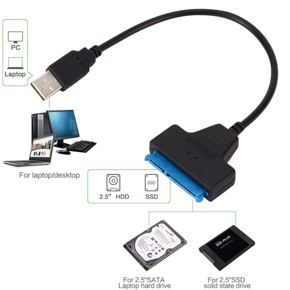 Usb Sata Kabel Sata Naar Usb 2.0 Adapter Computer Kabels Connectoren Usb Sata Adapter Kabel Ondersteuning 2.5 Inch Ssd Hdd hard Drive