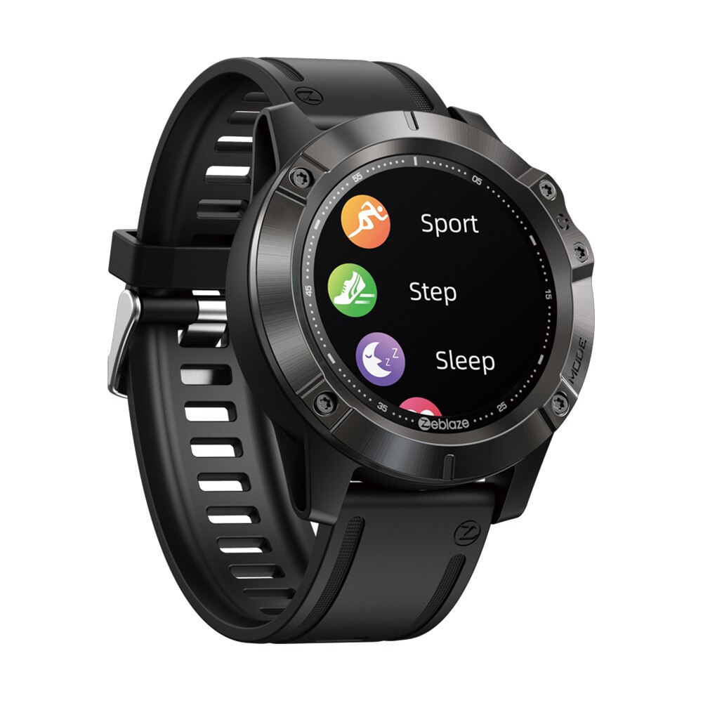 Zeblaze VIBE 6 Smart watch Music Player Receive/Make Call Heart Rate 25 days Battery Life smartwatch sport watch: Black