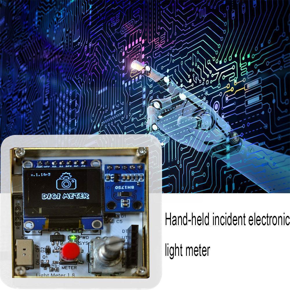 Portable Handheld Incident Electronic Light Meter With Meter Back Acrylic Flash Panel Light Mode Digi Compatible X0K0