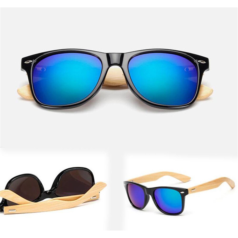 2019 nova retro polarizado óculos de sol das mulheres dos homens viagens esporte moda design da marca de bambu moldura de madeira óculos de sol para as mulheres: Green
