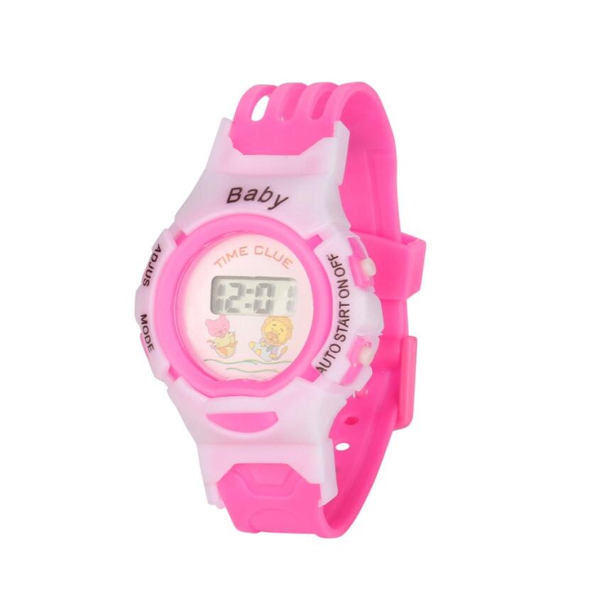 Kind horloge Digitale Sport Horloge Jongens Meisjes Kinderen Studenten Waterdichte Digitale Horloges montre fille enfant # L05: Roze