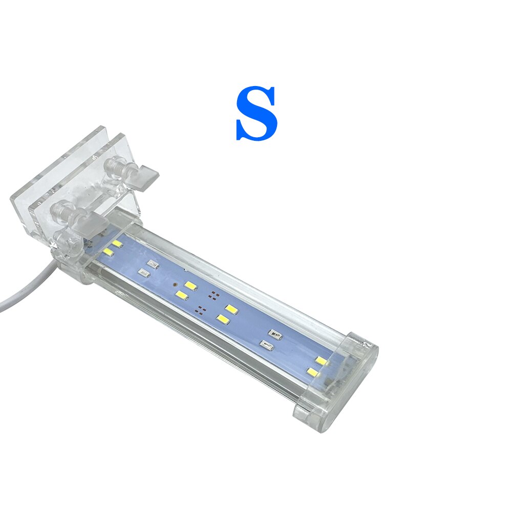 Ultra Dunne Led Aquarium Lamp Fish Tank Plant Groei Verlichting Fish Tank Waterdicht Clip Lamp Gras Tank Water Plant Lamp seeyea: S-Aquarium Lamp