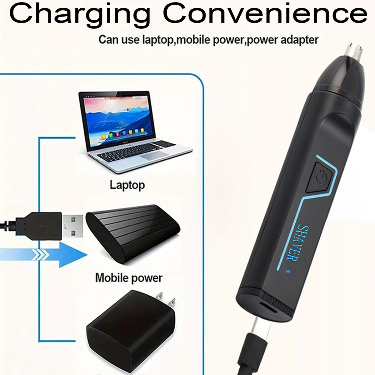 Depiladoras de pelo para hombre, afeitadoras de pelo para Barba, pelo eléctrico para nariz, pecho, axila, piernas, afeitadora 3 en 1, removedor de pelo privado