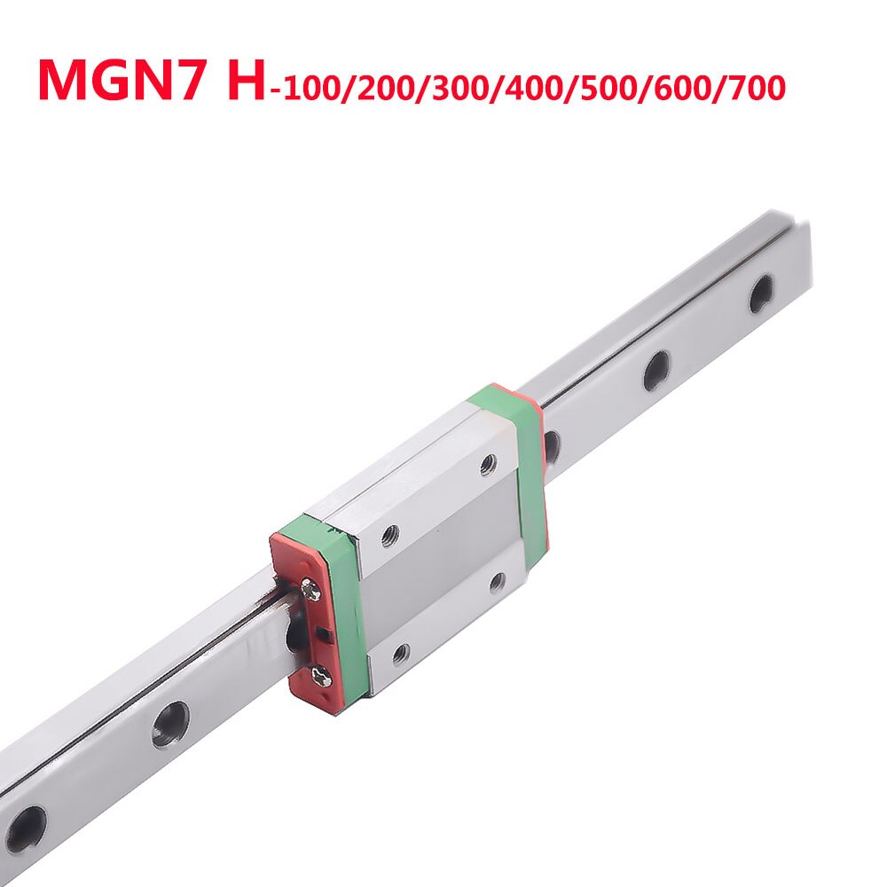1PC MGN7 Linear Rail Guide Width 7mm Length 100 200 300 400 500 600 700 mm with 1PC Linear Block MGN7H