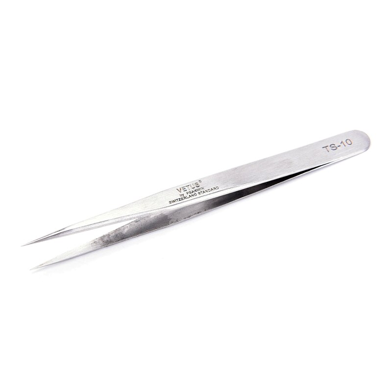 Rostfritt stål raka böjda nagelverktyg ögonfransförlängning pincett nypor spetsiga clipset sminkverktyg: 1