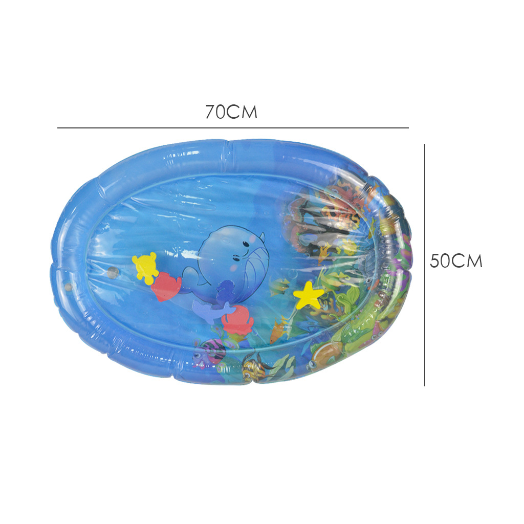 Water Mat Baby Inflatable Patted Pad Baby Inflatable Water Cushion Infant Play Mat Toddler Funny Pat Pad Toys: G 70x50cm